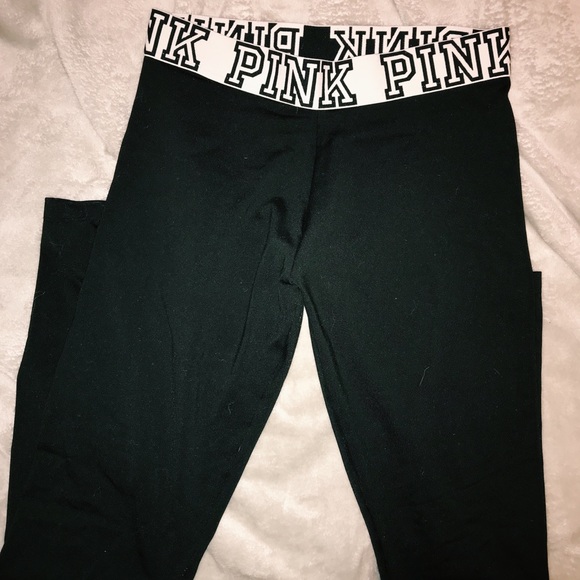 Victoria’s Secret Pink black leggings - Picture 2 of 3